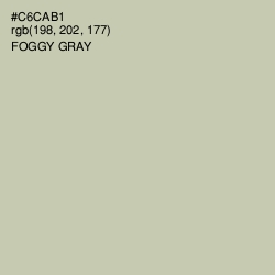 #C6CAB1 - Foggy Gray Color Image
